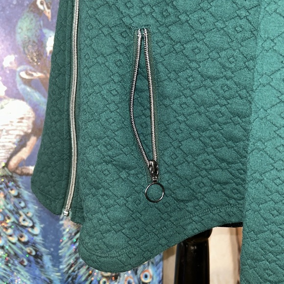 Ruby Rd. Size PM Emerald Green Zipup - Picture 11 of 14